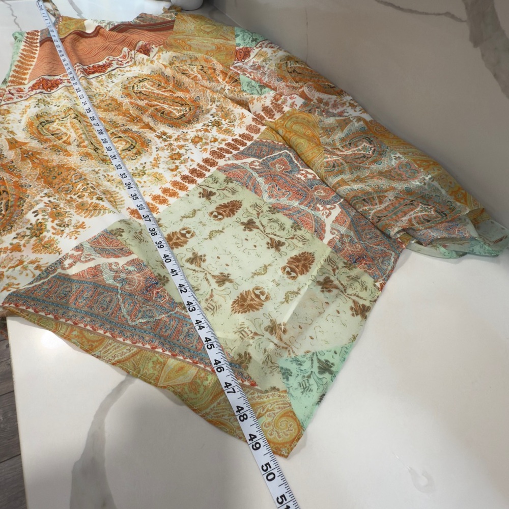 City Chic Dress‎ Womens Size XS/14 Printed Paisley Handkerchief Hem Sleeveless - Picture 12 of 12